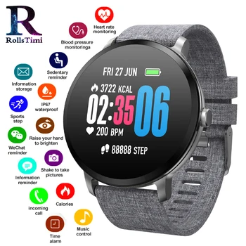 

RollsTimi Sports Smart Watches IP67 waterproof Women Activity Fitness Tracker Wristband Heart Rate Monitor New Men Smartwatch
