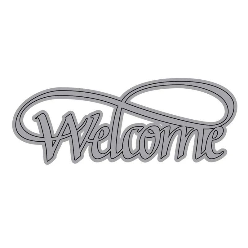 

Esatshape Letter Metal Cutting Dies New 2019 Craft Dies Scrapbooking Welcome Die Cut Paper Embossing Card Making Decoration