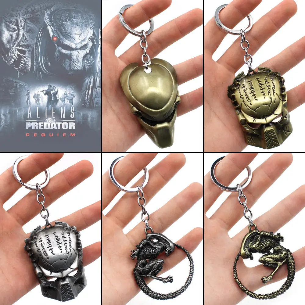 Hot Retro Aliens vs Predator AVP Scar Predator Keychain Keyfob
