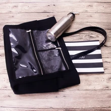 Черный холст эфирное масло, дисплей мешок оптом Blanks футболки для девочек однотонная Парусиновая Сумка-тоут с Дисплей карман Для женщин аксессуары кошелек DOM106982