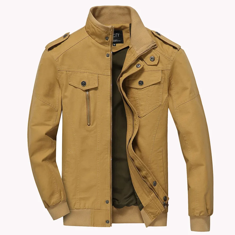 HANQIU размера плюс 6XL брендовая куртка-бомбер мужская Осенняя Хлопковая мужская куртка-карго армейская Военная Мужская куртка-карго Jaqueta Masculino