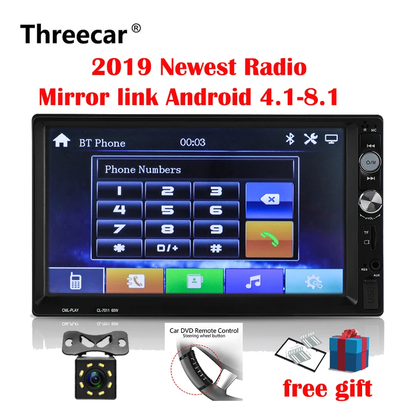 

Newest 7" LCD Autoradio 2 Din Car Mp5 Player With Mirroring Android Bluetooth Multimedia Car Radio Stereo FM USB Audio Car Radio