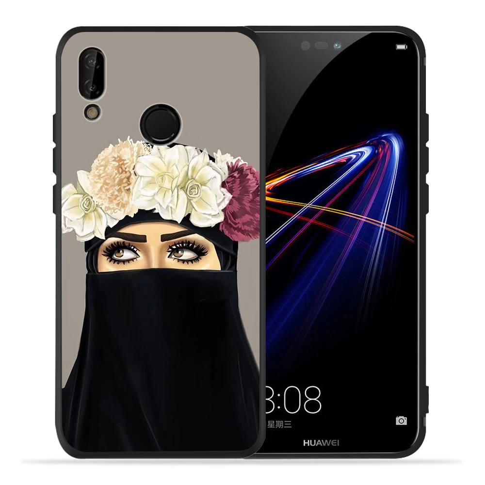 Роскошный хиджаб девушка Мусульманский Исламский грил глаза арабский чехол для huawei p20 lite P30 Pro mate 20 Lite Honor 8 10 P Smart Coque