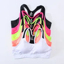 Однотонная женская спортивная одежда спортивный пуш-ап бюстгальтер Топ для фитнеса беговой бюстгальтер для занятий йогой нижнее белье хлопковые спортивные топы Женская спортивная одежда