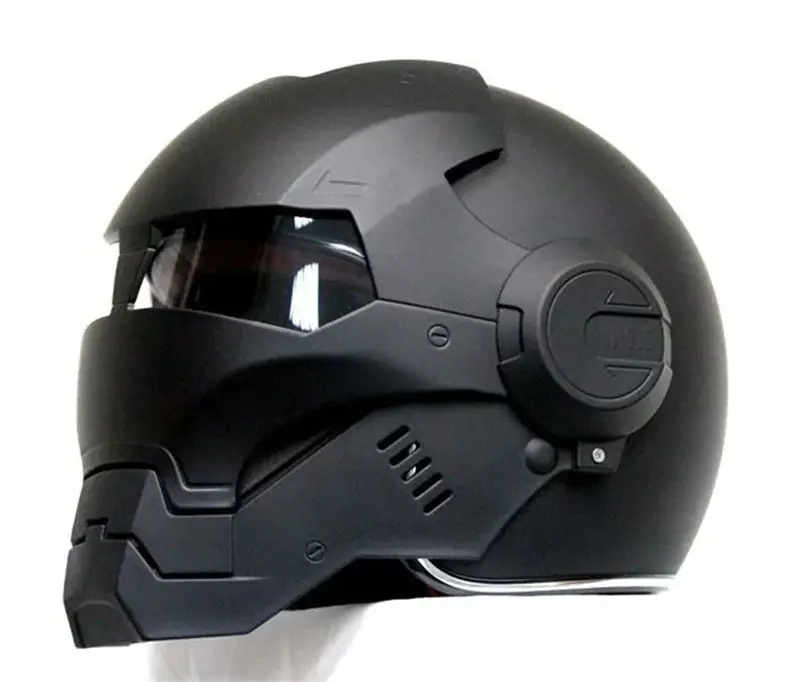 Топ горячий черный MASEI IRONMAN железный человек шлем мотоциклетный шлем половина шлем с открытым лицом шлем-каска Мотокросс 610 Размер: M L XL