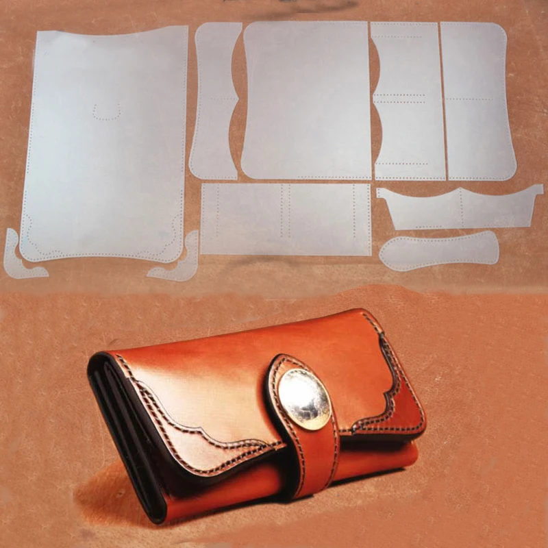 

1 Set Durable Pvc Sewing Pattern for DIY Women Leather Wallet Handmade Leather Craft Template