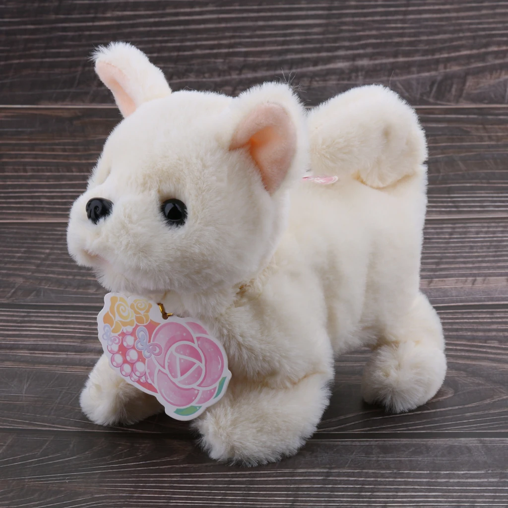 Cuddly Electronic Puppy Interactive Dog Robot Toys Electric Robotic Pets Stand Walk Bark & Wag Tail for Children Gift  Chihuahua