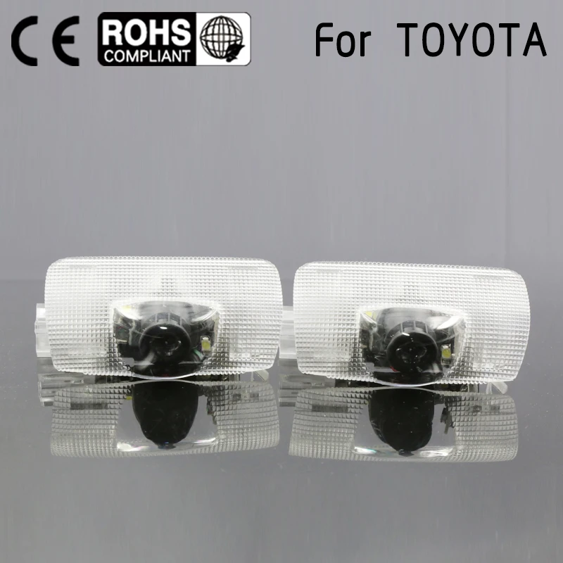 Замена дверного фонаря подходит для Toyota Highlander Camry corolla Reize Корона Prado Prius светодио дный Led двери логотип проектор Добро пожаловать Свет лазерный - изображение