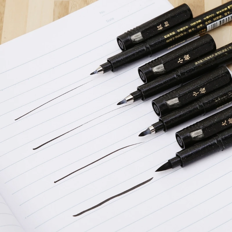 Китайская Ручка-кисть для каллиграфии с многоразовыми чернилами для каллиграфии, для письма, артинга, акварельная кисть, ручка, тонкая, обычная