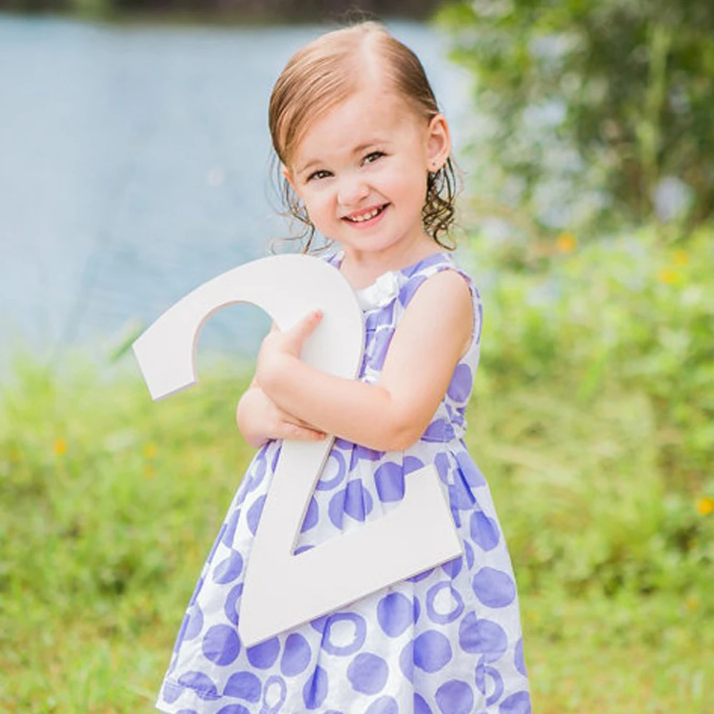 Custom Personalised number Photo Prop Wooden Numbers SecondBirthday
