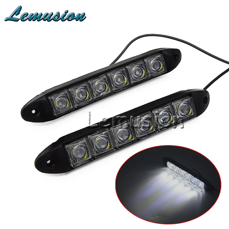 

2X Car LED Daytime Running Light 6 LED DRL For Alfa Romeo 159 147 156 Fiat Punto 500 kia rio k2 Sportage 3 2017 Cerato Sorento