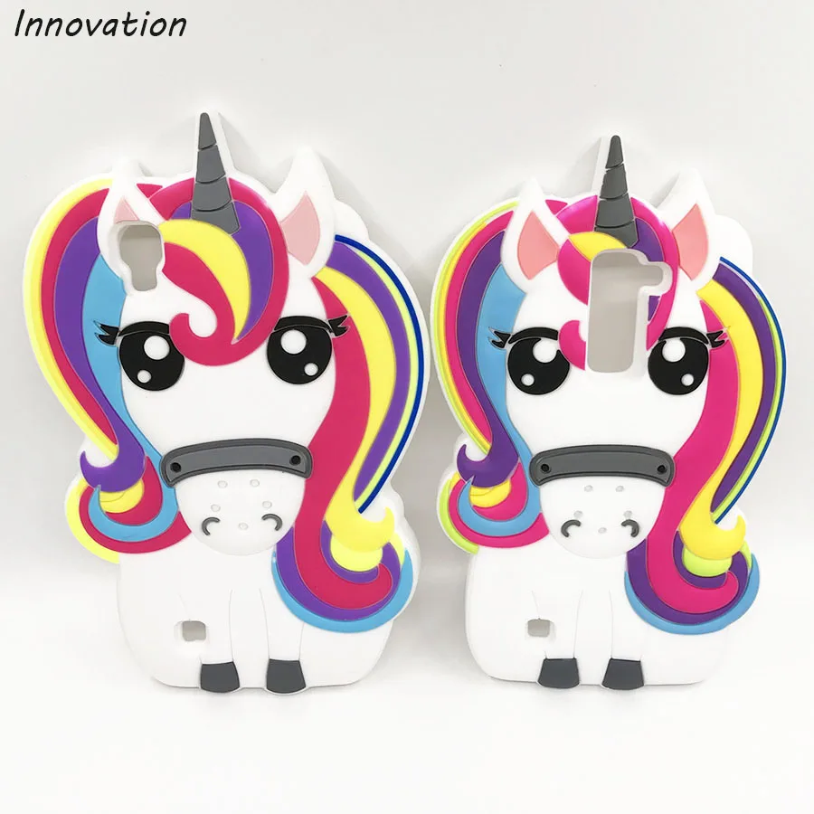 

For LG X Power Coque Soft Silicone Rainbow Unicorn Cover Capa For LG X Power k220ds k220 Fundas Pony Horse Cartoon Phone Cases