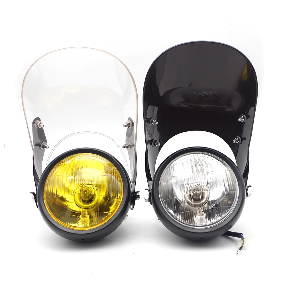

Universal Motorcycle headlight farol de milha halogen bombillos moto custom fog lamp For kawasaki vulcan s650 suzuki gladius