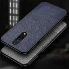 Cloth Fabric Texture Case for OnePlus 7 Pro Hard PC Full Cover Soft TPU Frame Bumper Capa for OnePlus 7 Pro Shockproof Coque