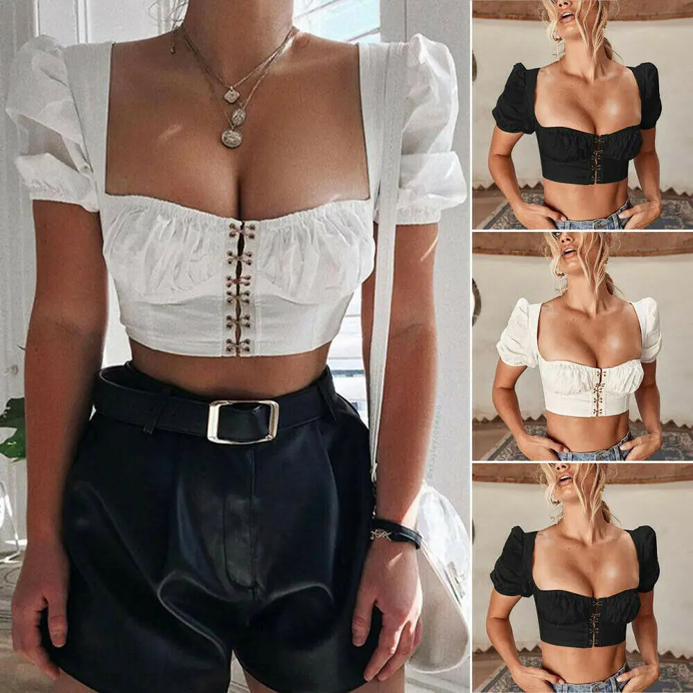 

New Women Ladies Fashion Casual Summer T Shirt Solid Short Sleeve T Shirt Tees Top Party Clubwear
