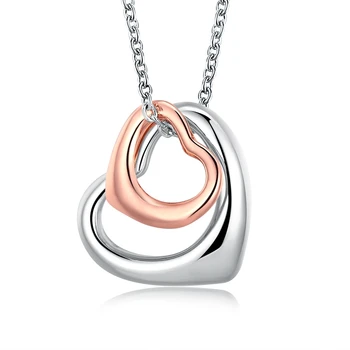 

925 Sterling Silver Necklace Sweet Hollow Heart-Dependent Sweet Hollow Accessories Interlocking Collar For Women Friend Gifts