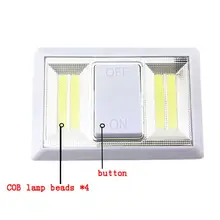 LED Wardrobe Light Four COB Switch Emergency Lamps Magnets With Sticker Closet Lights Battery Operated Garage Night Light