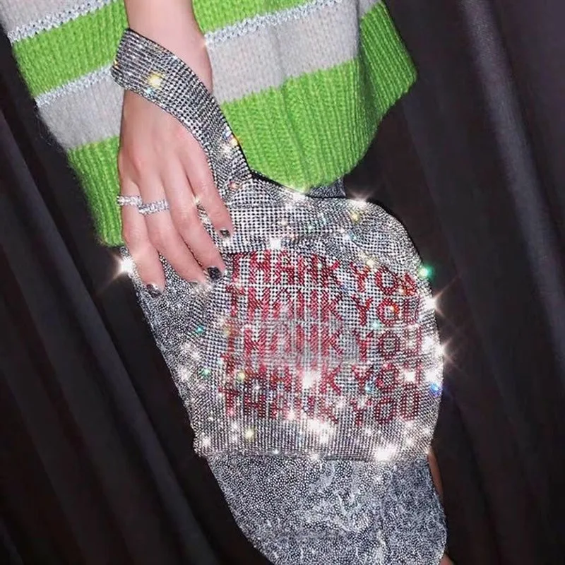 

2019 Spring Summer Woman New Stylish Silver Color Print Pattern Double Strap Sequined Handbag All Match