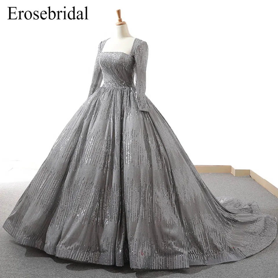 ball gown grey