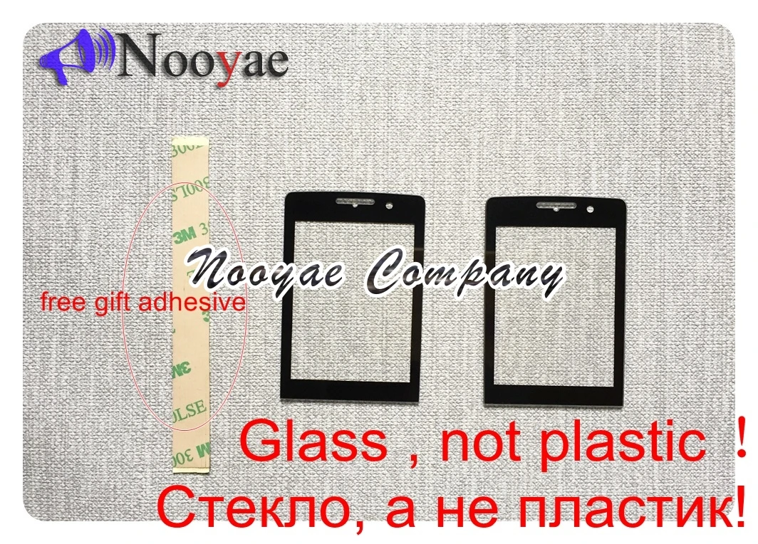

Novaphopat Black Glass Screen For Philips Xenium X623 CTX623 Glass Lens Screen Replacement NOT Touch Screen free gift 3M sticker