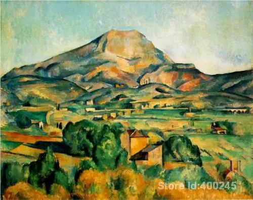 Peinture de paysage peinte à la main | Mont Sainte Victoire Paul Cezanne, œuvre de haute qualité | AliExpress