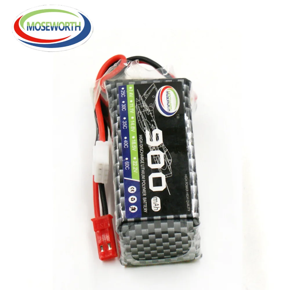 

2PCS MOSEWORTH RC Lipo battery 2S 7.4V 900mah 25c for Airplane Drone helicopter Quadrotor Li-ion(Lithium-ion) Cell