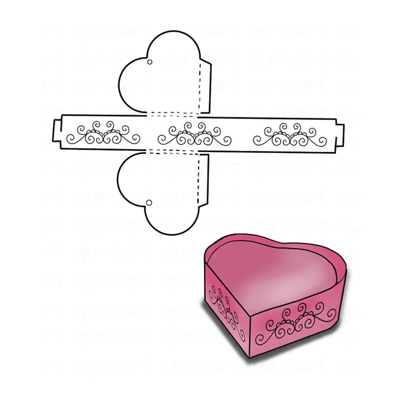 

Eastshape Dies Cutting Heart Box Hollow Frame Background Metal Cutting for DIY Scrapbooking Card Album Embossing Die Cut New