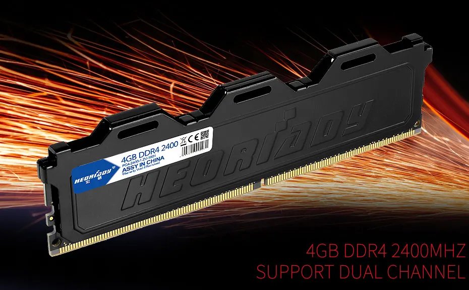 ПК ram DDR4 4 Гб 2400 МГц с охлаждающим ребром настольная память совместима 2133 МГц 2666 МГц 8 Гб