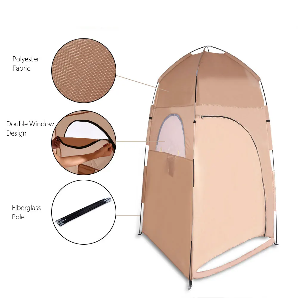 Portable Toilet Tent Collapsible Shower Tent Beach Shower Outdoor Camping Changing Room Pop Up Privacy Tent with Carry Bag