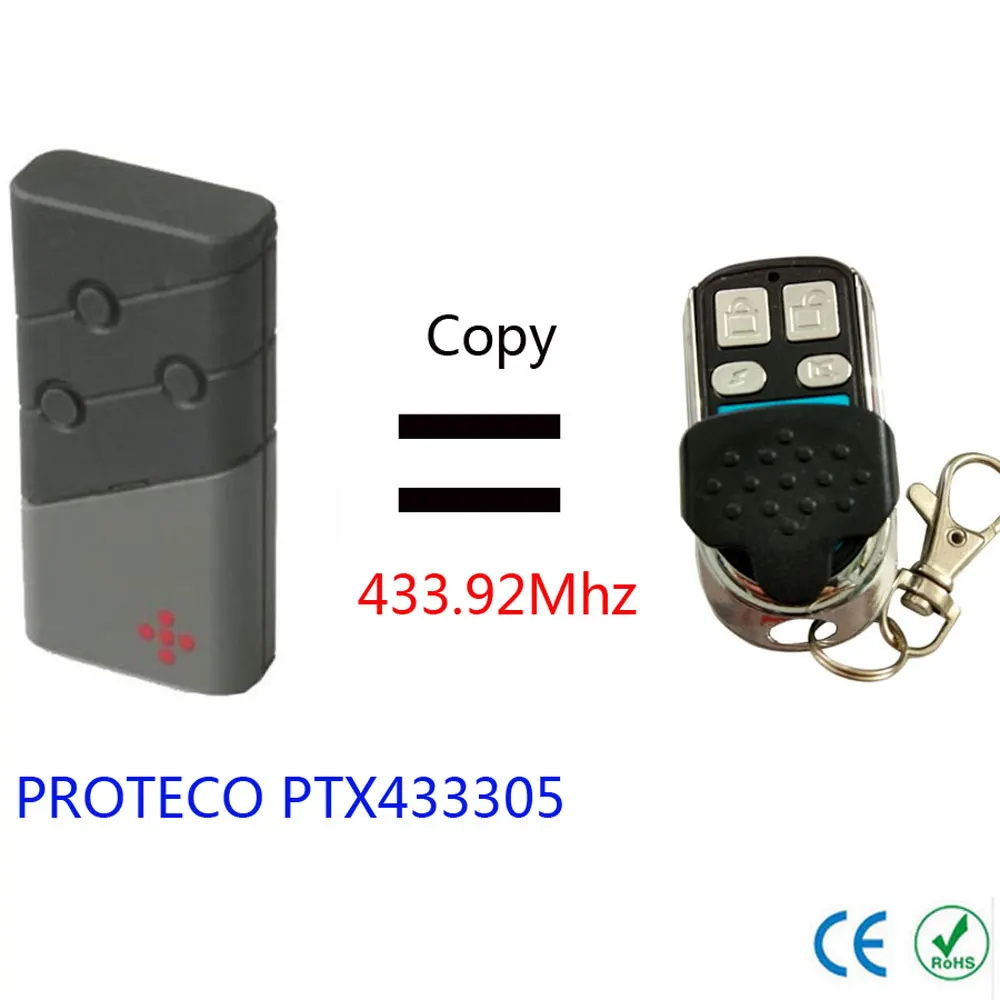 

PROTECO PTX433305 Complatible remote control transmitter replacement, keyfob