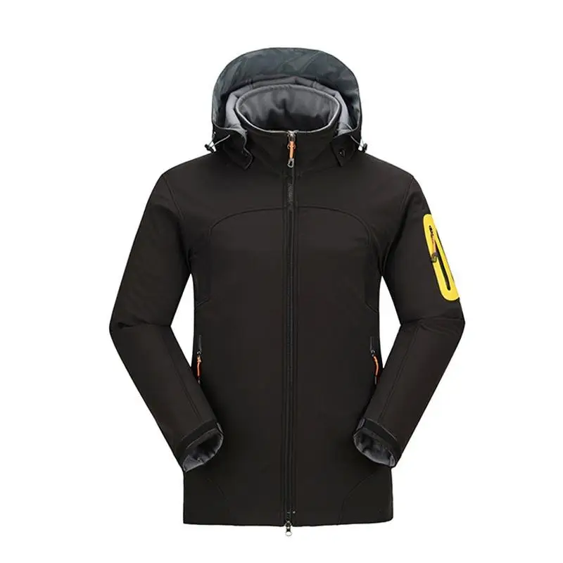 2 в 1 открытый походов, альпинизма куртка ветрозащитный непромокаемые зимние для мужчин's катание на лыжах теплое флисовое пальто