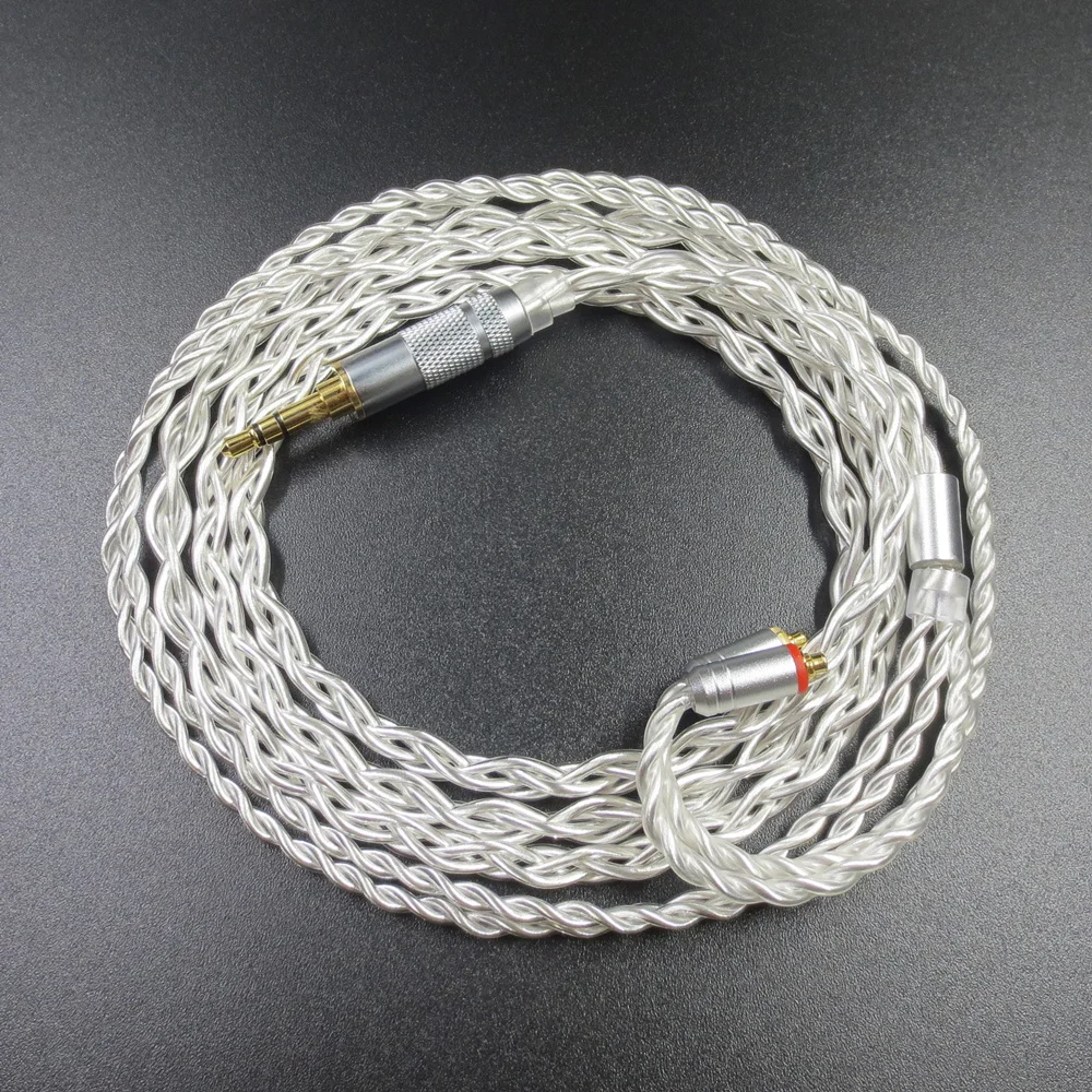 Zsfs 7N из чистого серебра кабель 2,5/3,5/4,4 мм балансный кабель с разъемом MMCX для shure se215 se535 se846 ue900 W80 UM50 наушники