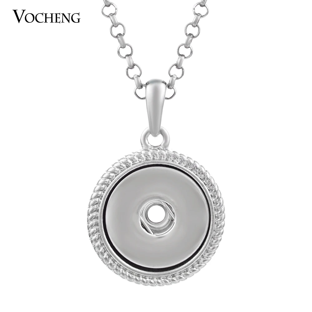 10pcs/lot Vocheng Necklace Snap Charm Jewelry Stainless Steel Chain NN-098*10 