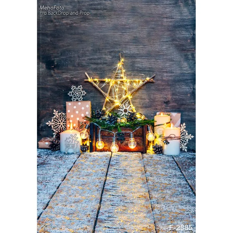 

New Christmas Wood Custom Photography Background Children Backdrops for Photo Studio F-2885