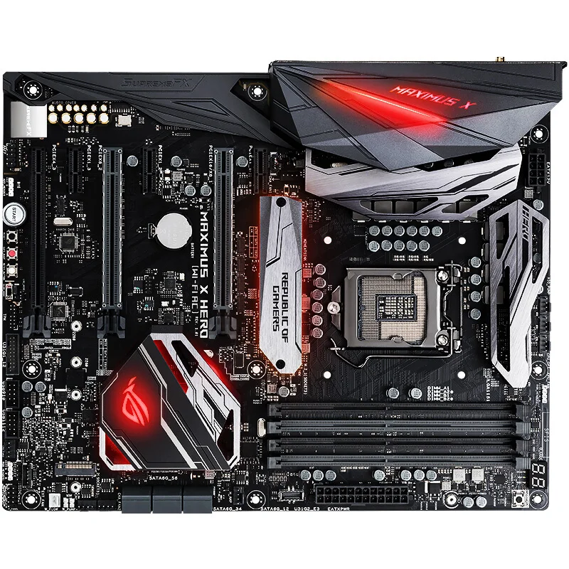Материнская плата ASUS MAXIMUS X HERO (Wi-Fi AC) ROG players кантри M10H Z370 Материнская плата ASUS MAXIMUS X HERO (Wi-Fi AC) ROG players кантри M10H Z370
