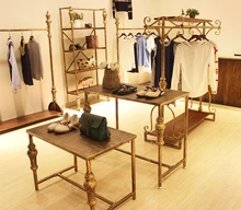 Best Offers Clothing store display rack. High and low tables. Floor-to-ceiling display cabinets. Iron art vintage shoes bag shelves 1108 Best Offers Clothing store display rack. High and low tables. Floor-to-ceiling display cabinets. Iron art vintage shoes bag shelves 1108