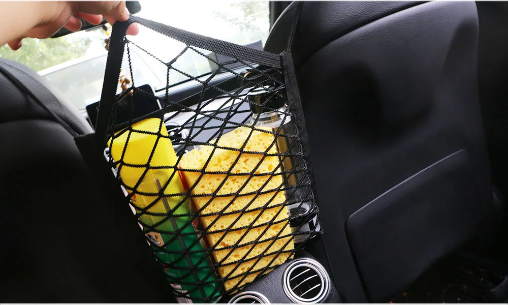 Магический Автомобильный багажник для получения хранения информации в магазине/эластичная сетчатая сетка между автомобильным органайзером, Сетчатая Сумка для хранения спинки сиденья
