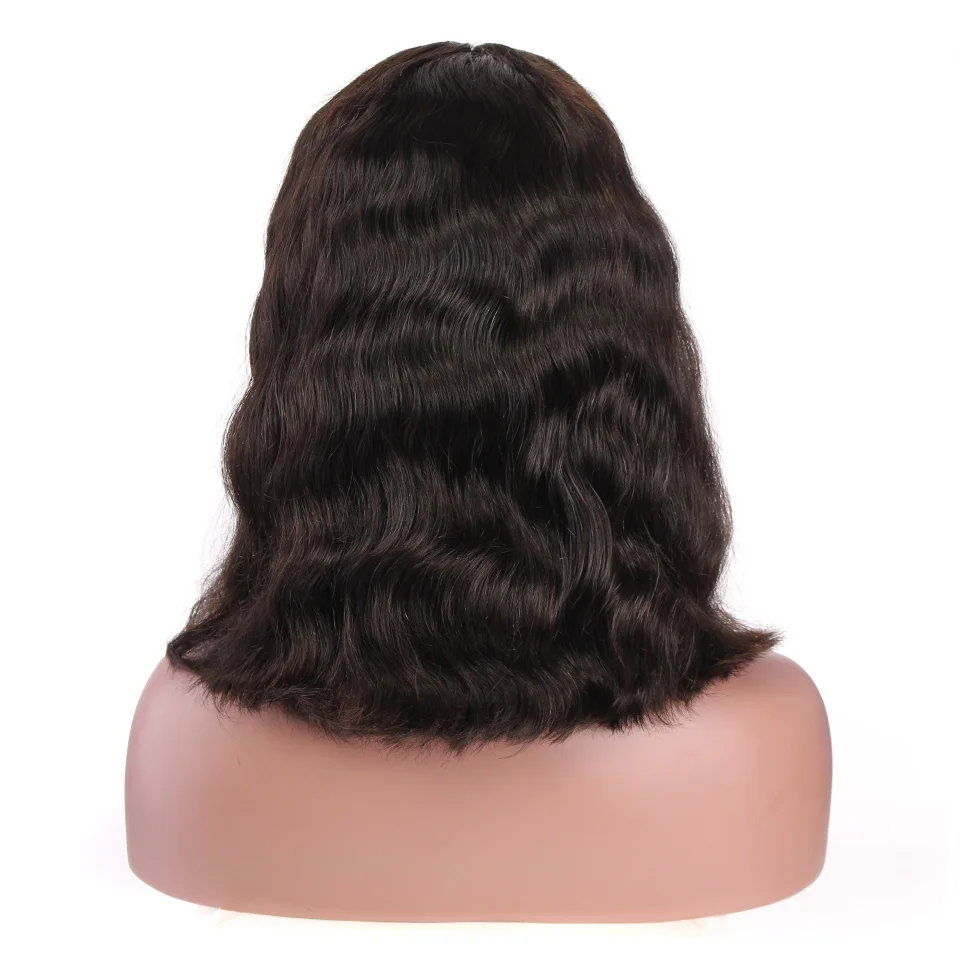 Ивонн короткие волны тела Боб Синтетические волосы на кружеве парики Реми натуральные волосы парик натуральный Цвет