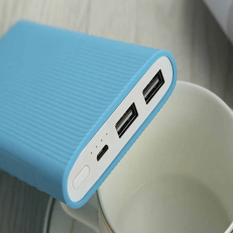 Силиконовый защитный чехол для Xiaomi power Bank 2 10000 мАч, двойной usb-порт, грязеотталкивающий чехол, чехол для power bank, модель PLM09ZM