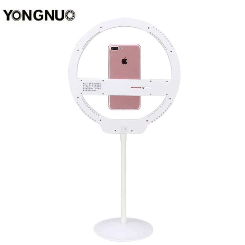 Кольцевой светильник YONGNUO YN128 3200 5500K белый свет для селфи светодиодные лампы