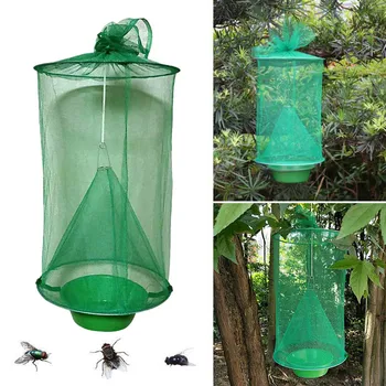 

Flycatcher Top Catcher Non Toxic Folding Ranch Fly Trap Non Toxic Hanging Catcher Cage Traps BDF99
