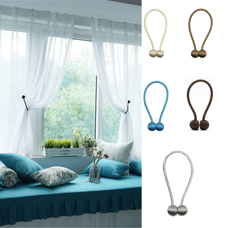 2 Pcs Magnetic Curtain Buckle