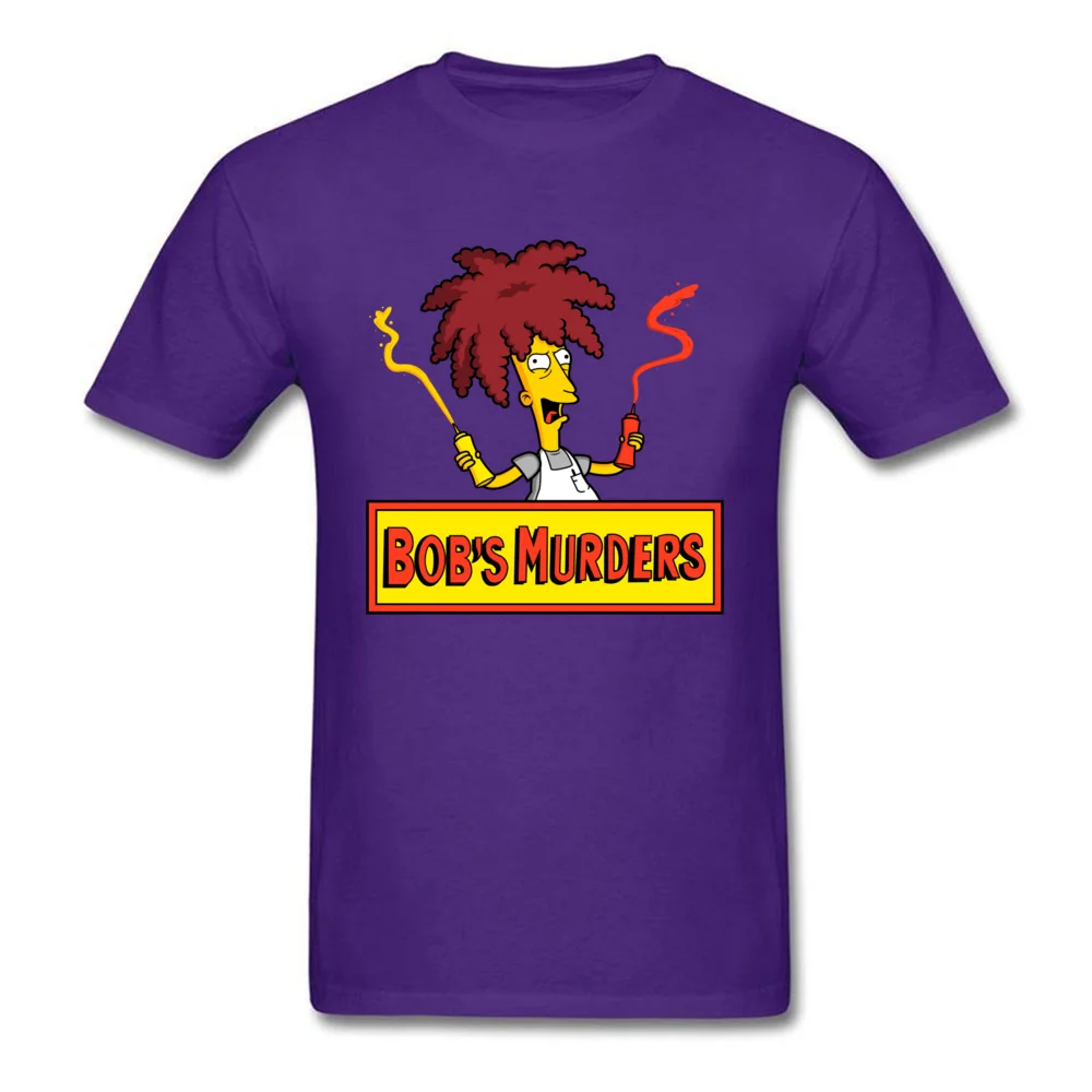 Coupons bob s murders 8869 Normal T Shirts O-Neck All Cotton Men Tops Shirts Short Sleeve Thanksgiving Day Normal Clothing Shirt bob s murders 8869 purple