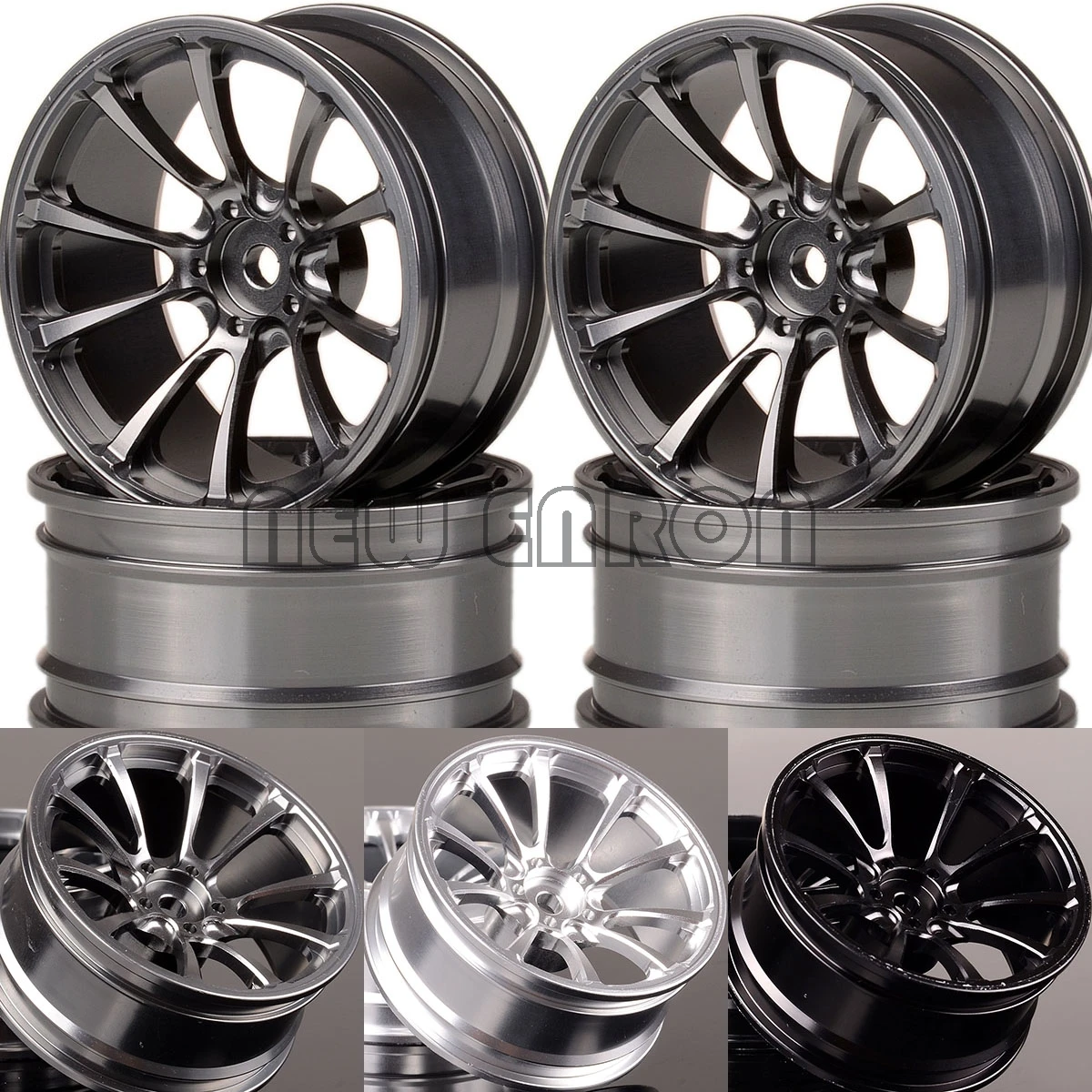 Новый ENRON 4 P Алюминиевый обод колеса 1073 для RC 1/10 On Road Drift Traxxas axial Tamiya WLTOYS 1:10|Детали и
