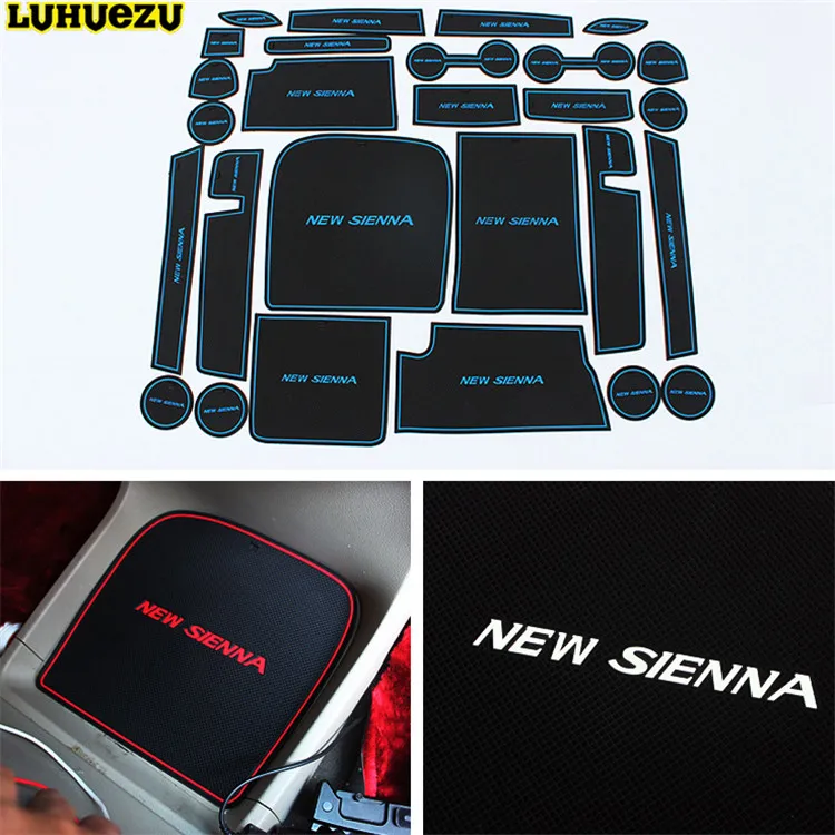 Luhuezu 27 шт. резиновый нескользящий коврик для межкомнатной двери Toyota Sienna 2011 2012 2013