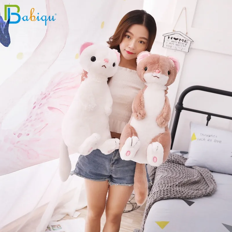 

50cm Lovely Sitting Ferret Plush Toy Cute Down Cotton Animal Mustela Putorius Furo Toys for Children Soft Pillow Birthday Gift
