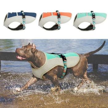 

Pet Dog Cooling Vest Summer Breathable Mesh Cooling Harness For Dogs Adjustable Reflective Heatstroke Clothes Coat Pet Clothing