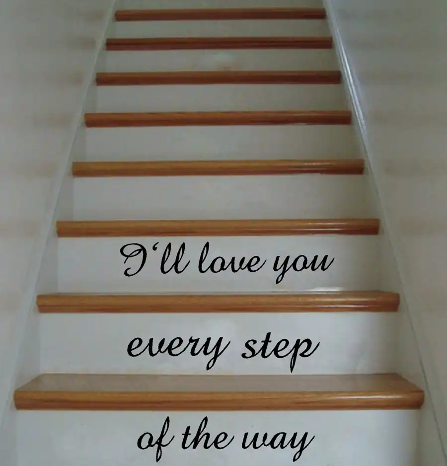 I Ll Love You Every Step Of The Way Stair Vinyl Wall Decal Romantic Quotes Wall Stickers For Home Decoration Stickers For Home Wall Stickerstickers For Aliexpress