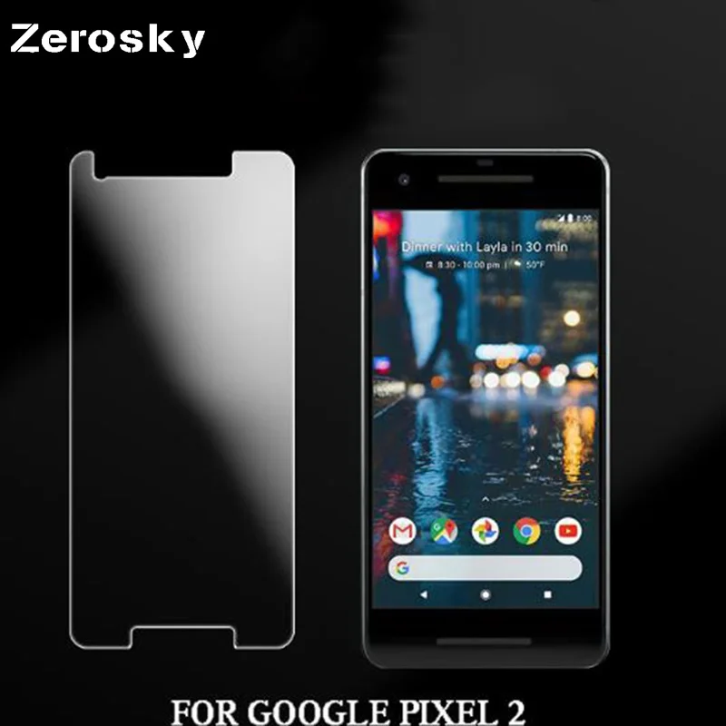 Zerosky 2 шт./лот протектор экрана из закаленного стекла для Google Pixel 2/2XL HD закаленная