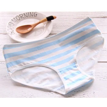 

Women Striped Girls Cotton Briefs Cute Sexy Hatsune Miku Underpants Underwear Lingerie Intimate Fashion Stripe Panties